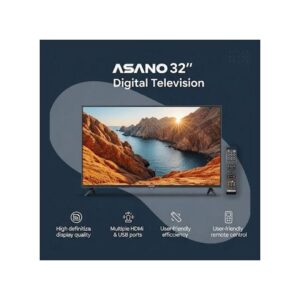 Asano 32" Digital Satellite HD TV - HDMI /VGA/USB - Black
