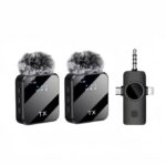 F11-2 Double Wireless Microphone For iPhones, Android and Laptops