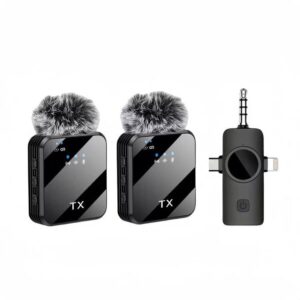 F11-2 Double Wireless Microphone For iPhones, Android and Laptops