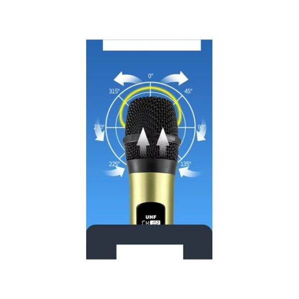 Handheld Wireless Microphone UHF Dynamic Mic With Receiver