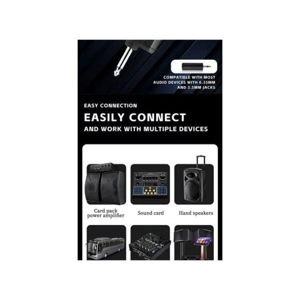 Handheld Wireless Microphone UHF Dynamic Mic With Receiver