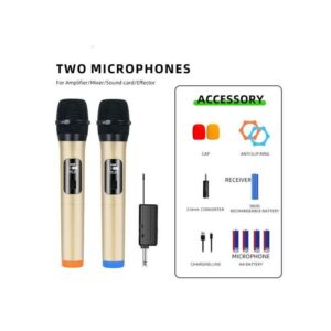Handheld Wireless Microphone UHF Dynamic Mic With Receiver