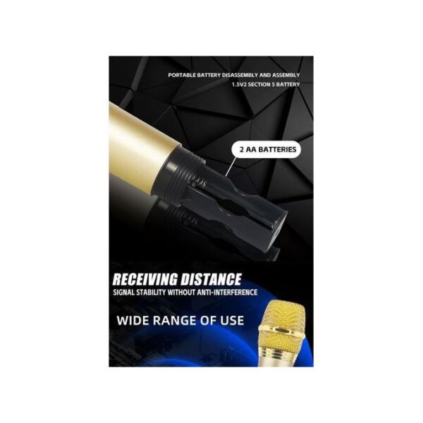 Handheld Wireless Microphone UHF Dynamic Mic With Receiver