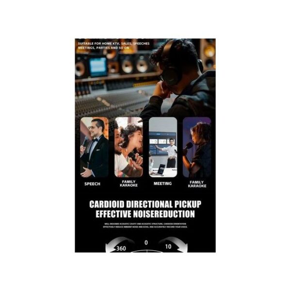 Handheld Wireless Microphone UHF Dynamic Mic With Receiver