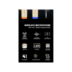 Handheld Wireless Microphone UHF Dynamic Mic With Receiver