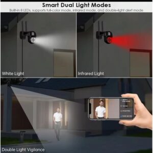 Ip Camera BESDER 8MP 4K PTZ IP CAM 8x Zoom Dual-Lens Human Detect CCTV Camera 4MP Smart Home Outdoor Wifi Surveillance Camera ICSEE APP