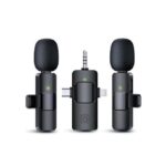 K15 3-in-1 Wireless Lavalier Microphone with Type-C for iPhone, Android, and iPad (2 Microphones)