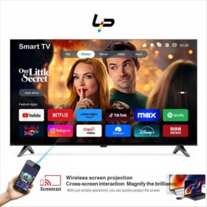 LP Smart TV 43 inches - Frameless - Full HD image - Android 14.0 - 1+8G - WiFi - Ideal for living room/family - Digital TV tuner