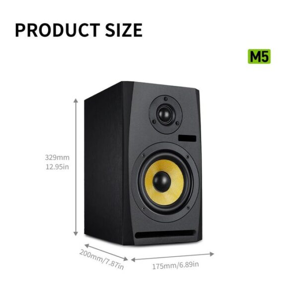 M5 Active Dual 5 inches Studio Monitor / Speakers - Black