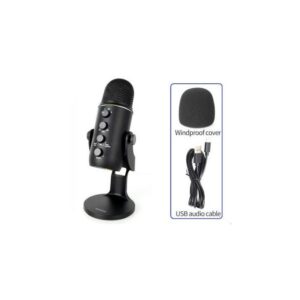 RGB USB Condenser Microphone with Stand – Podcast, Streaming & Recording
