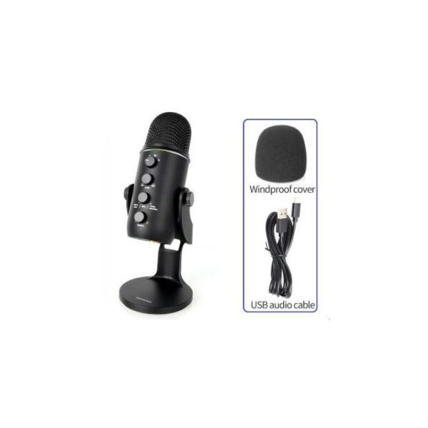 RGB USB Condenser Microphone with Stand – Podcast, Streaming & Recording