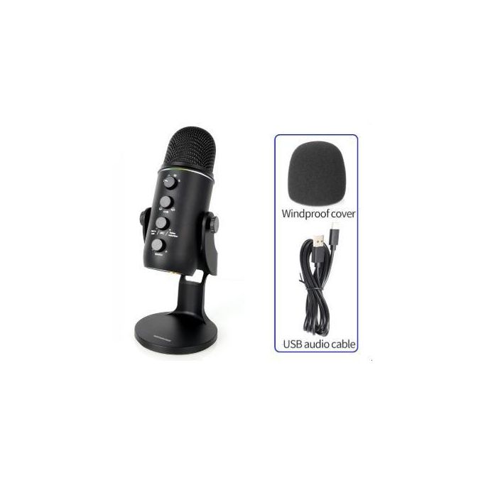 RGB USB Condenser Microphone with Stand – Podcast, Streaming & Recording