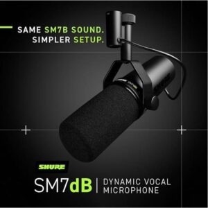 Shure Professional Sm7db Dynamic XLR Microphone - Black
