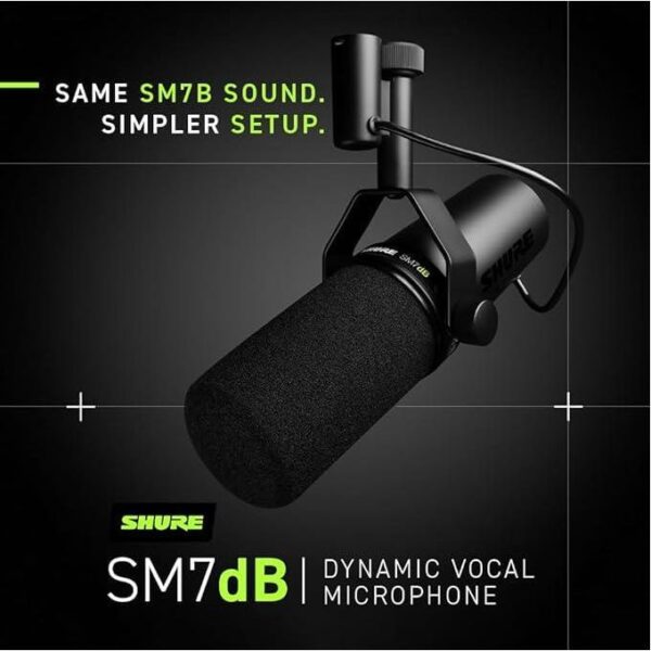 Shure Professional Sm7db Dynamic XLR Microphone - Black