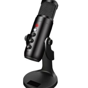USB Condenser Microphone with Stand – Professional Podcast Recording Mic