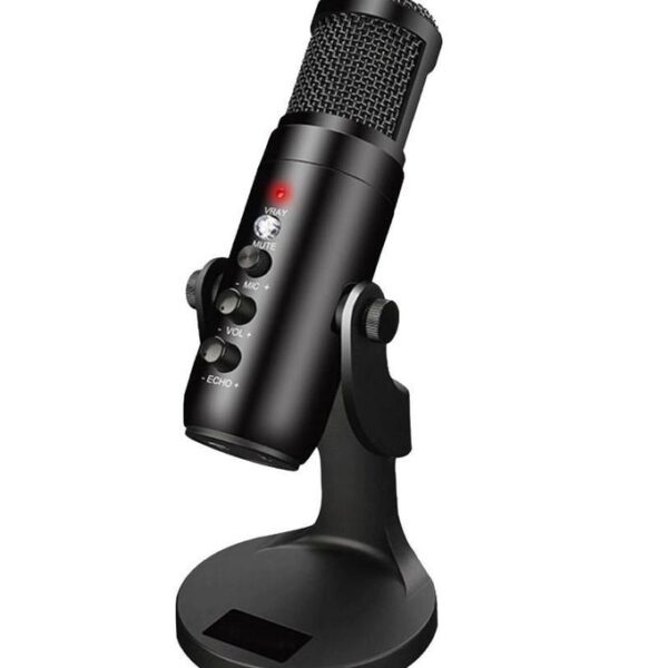 USB Condenser Microphone with Stand – Professional Podcast Recording Mic