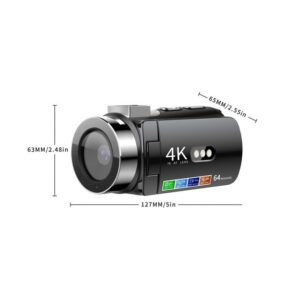 WiFi HD 4K Lightless Colorful Night Vision Digital Video Camera, Color: Black + Lens Hood