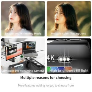 WiFi HD 4K Lightless Colorful Night Vision Digital Video Camera, Color: Black + Lens Hood