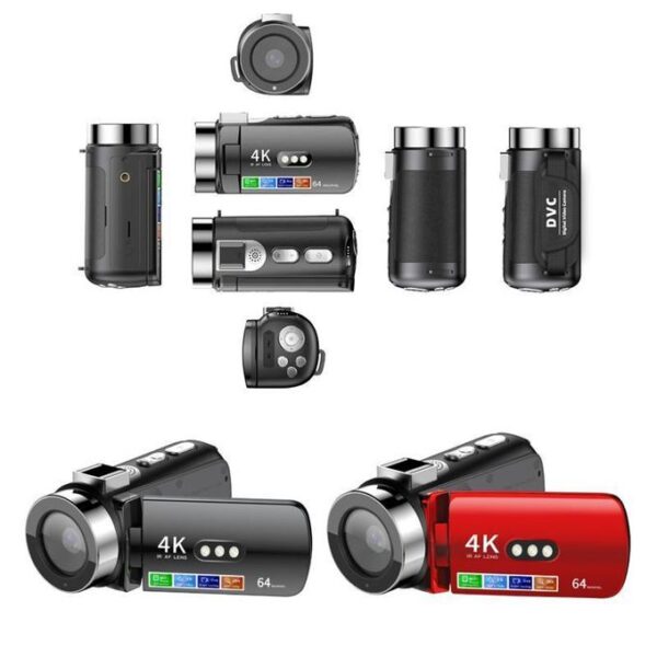 WiFi HD 4K Lightless Colorful Night Vision Digital Video Camera, Color: Black + Lens Hood