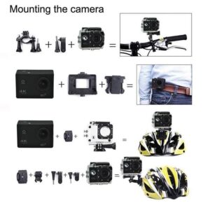 WIFI Waterproof Action 4K camera Ultra Diving 60PFS Camera Helmet bicycle Cam underwater Sports 1080P Camera