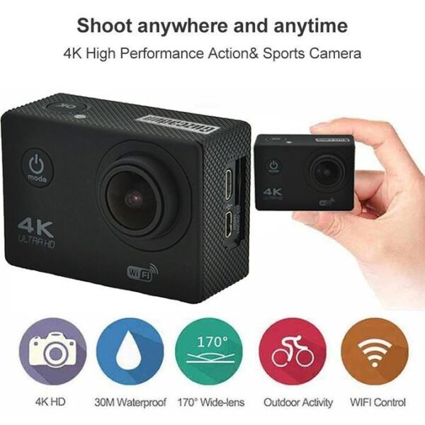 WIFI Waterproof Action 4K camera Ultra Diving 60PFS Camera Helmet bicycle Cam underwater Sports 1080P Camera