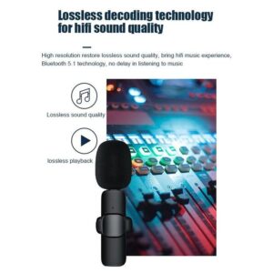 Wireless 3.5mm Lavalier Microphone Intelligent Noise Reduction Mic for Camera Speaker Computer Live Broadcast Recording Mic